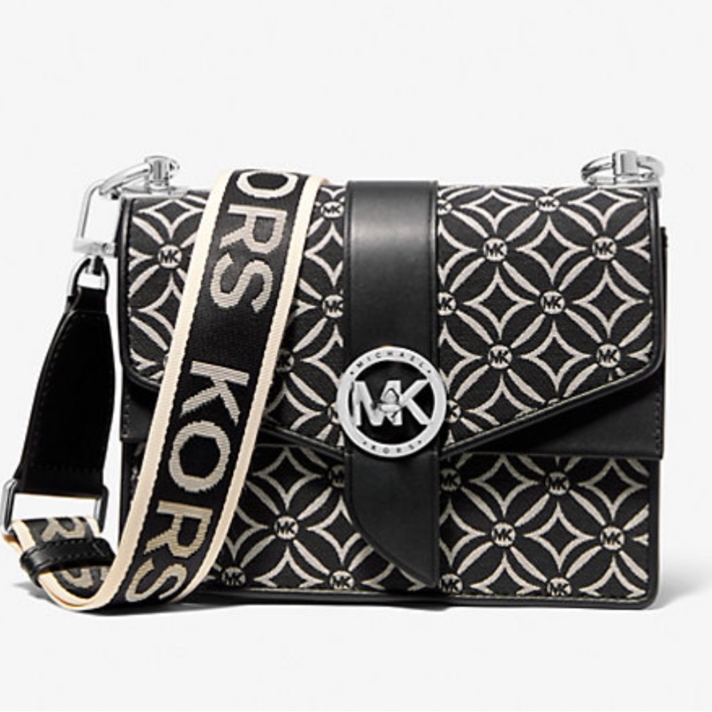 Greenwich Small Logo Jacquard Crossbody Bag